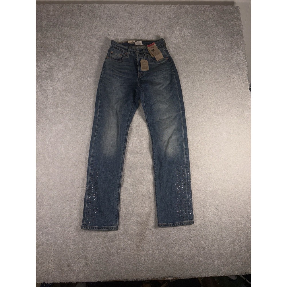 levis 501 curve jeans bedazzled designed jeans nwt 24x30